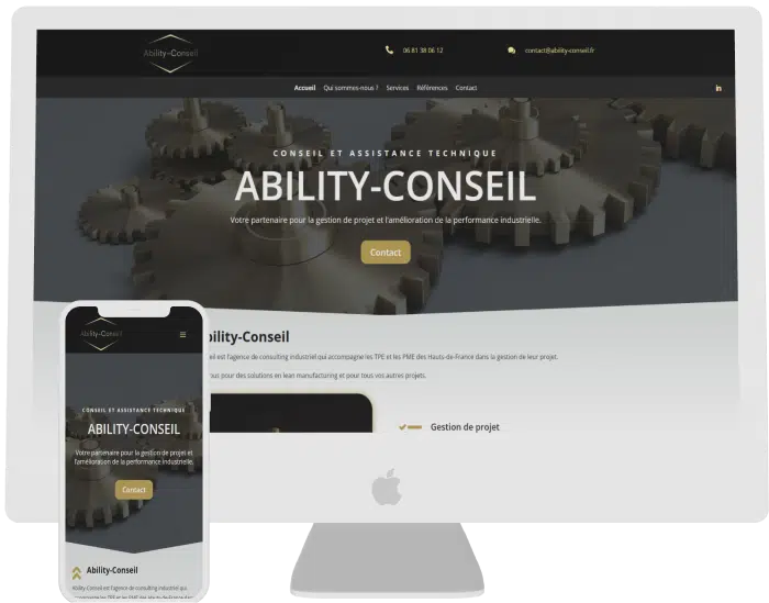 aperçu du site internet ability conseil