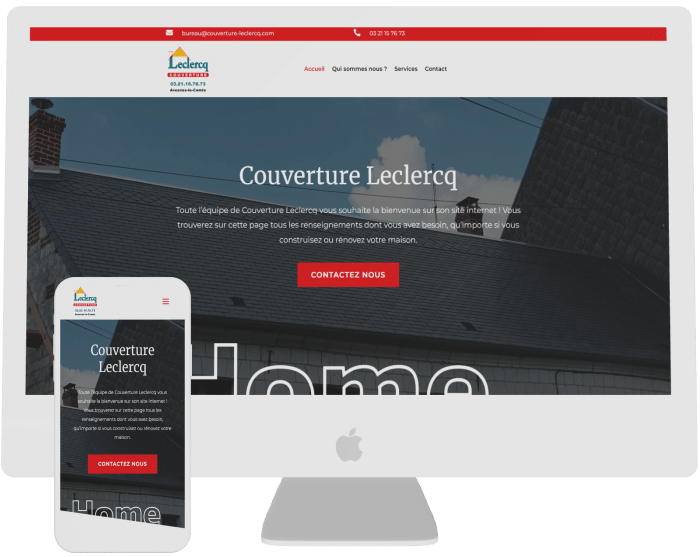 mockup pour couverture leclercq sur telephone et ecran d'ordinateur